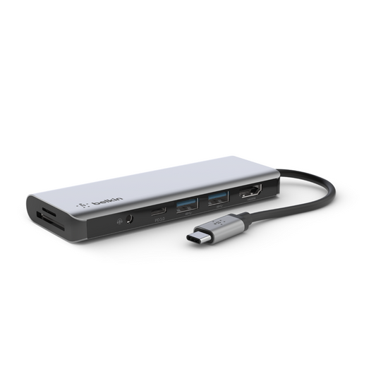 Belkin USB C 7 In 1 Multiport Dock - AVC009btSGY- OpenBox Sales