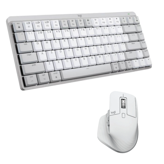 Logitech Mx Mechanical Mini For Mac & Mx Master 3S for mac - Pale Grey - Wireless Keyboard Mouse
