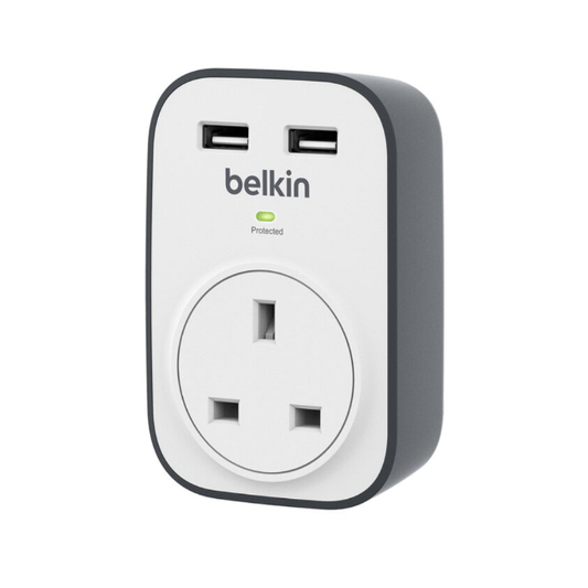 Belkin Surgecube 1 Outlet Surge Protector With 2 USB Charging Ports