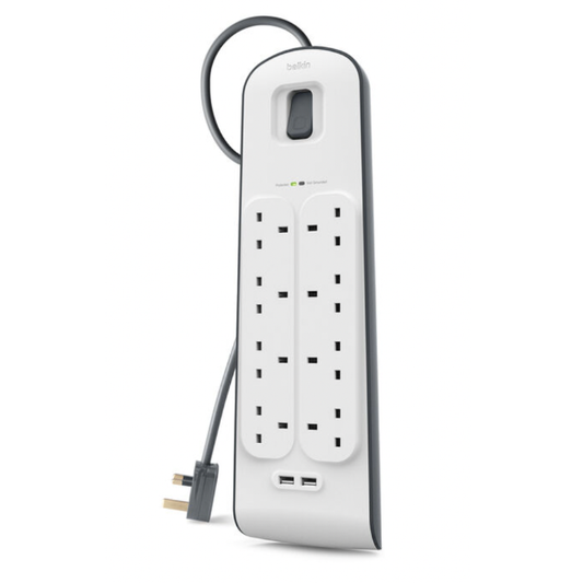 Belkin 8 Outlet Surge Protection Strip With 2USB Ports