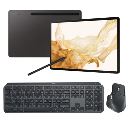 Bundle 6: Logitech MX Keys Keyboard , Master 3S Mouse and Samsung Tab S8