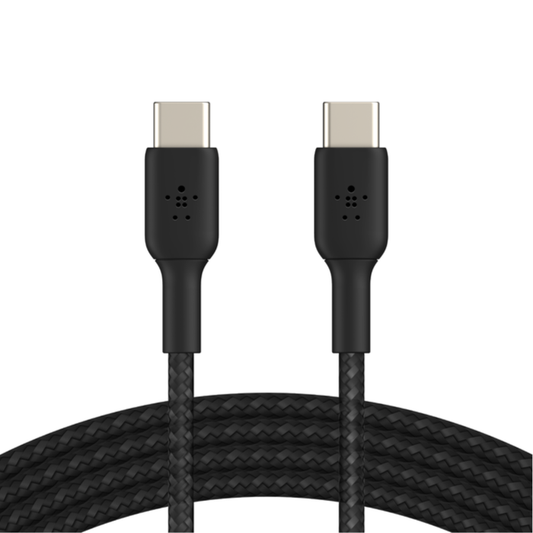 Belkin BoostCharge Braided USB C to USB C Cable - 1m - Black / White